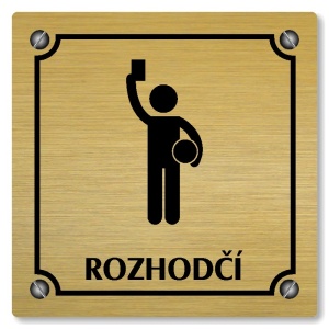 Rozhodčí, 80x80mm, zlatá, Kansas